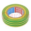 Soft PVC elektrische isolatietape groen-geel 19mm x 25m